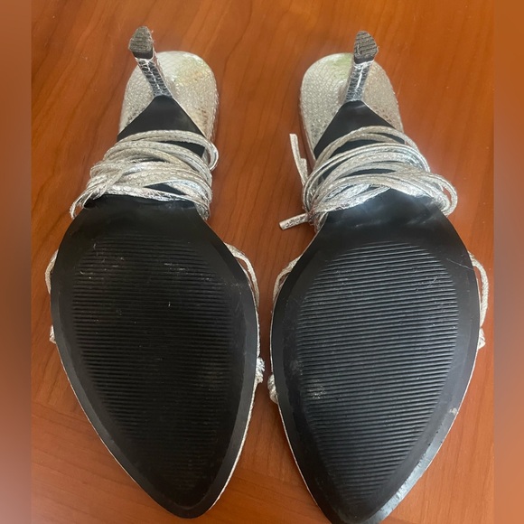 Zara metallic lace-up heels - Picture 7 of 8